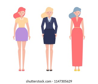 vector set business people. illustration cartoon flat design.