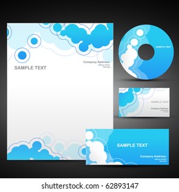 vector set of business templates in blue color