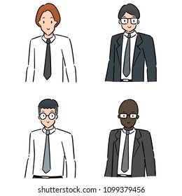 vector set of businessman
