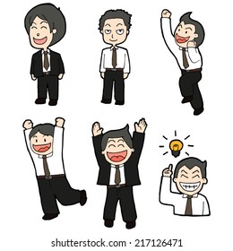 vector set of businessman