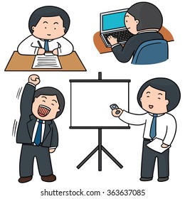vector set of businessman