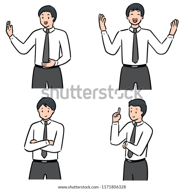 Vector Set Businessman Stock Vector Royalty Free