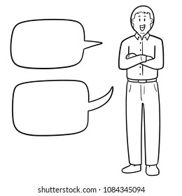 vector set of businessman talking