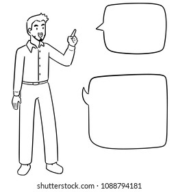 vector set of businessman talking