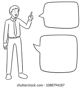 vector set of businessman talking