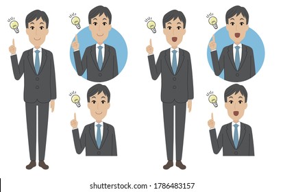 Vector set of businessman,whole body,upper body and icon,
Inspiration.