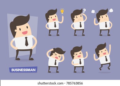 Vector Set of Businesswoman Characters. Cute businesswoman characters in various actions.