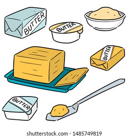 Vector Set Of Butter Cartoon