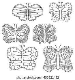 vector set of butterfly
