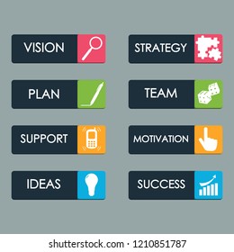 Vector set of button call to action concept with icon for web