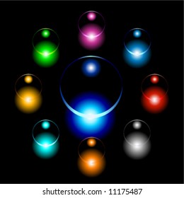 Vector set of buttons