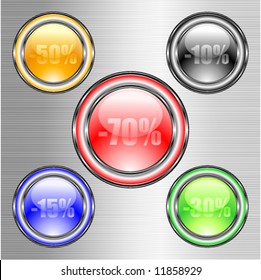 Vector set of buttons