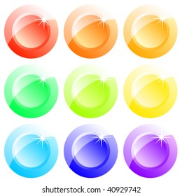 Vector set of buttons