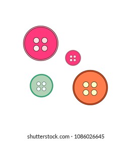 Vector Set of buttons clothes
