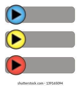 vector set of buttons of different colors