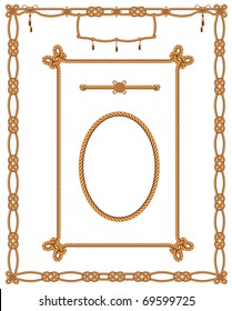 vector set: Cable abstract border for decoration and design
