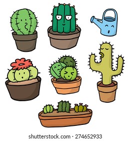 vector set of cactus