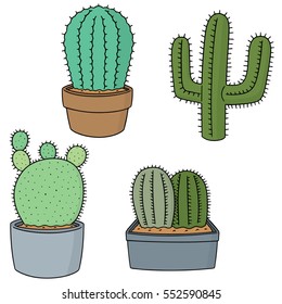 vector set of cactus