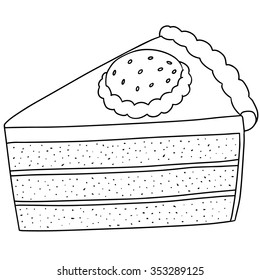 vector set of cake