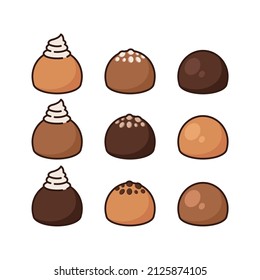 Vector Set Cake Variant Simple Vector Design