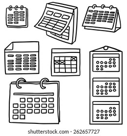 vector set of calendar