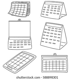 vector set of calendar
