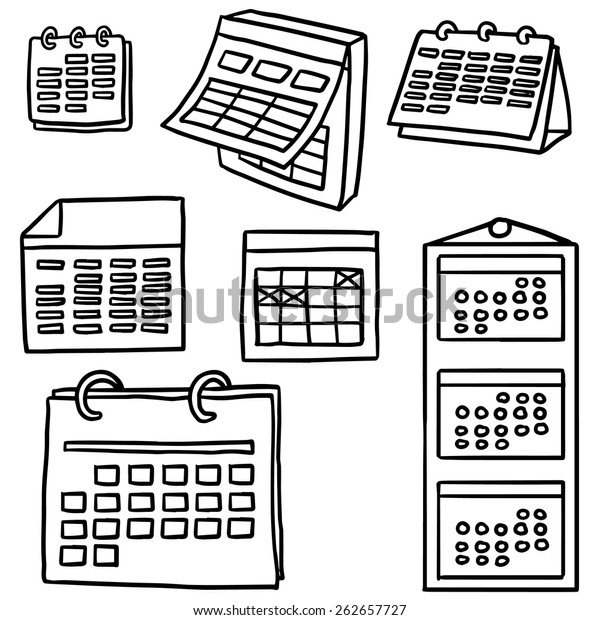 Vector Set Calendar Stock Vector (Royalty Free) 262657727 | Shutterstock