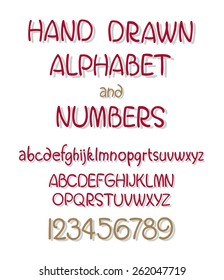 vector set of calligraphic acrylic or ink alphabet. ABC for your design. 