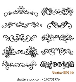 Vector Set: Calligraphic Borders and Page Decoration