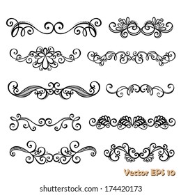 Vector Set: Calligraphic Borders and Page Decoration