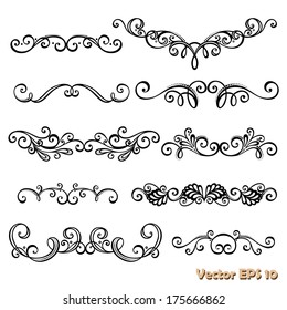 Vector Set: Calligraphic Borders and Page Decoration