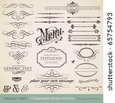 vector set: calligraphic design elements and page decoration - lots of useful elements to embellish your layout