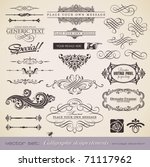 vector set: calligraphic design elements and page decoration - lots of useful elements to embellish your layout