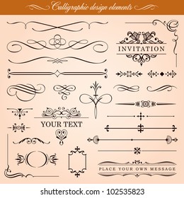 Vector Set: Calligraphic Design Elements and Page Decoration