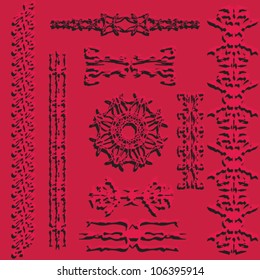 vector set: calligraphic design elements and page decoration