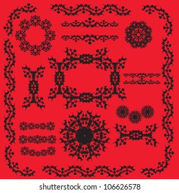 vector set: calligraphic design elements and page decoration