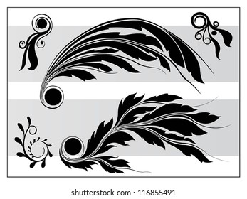 vector set: calligraphic design elements and page decoration - lots of useful elements to embellish your layout