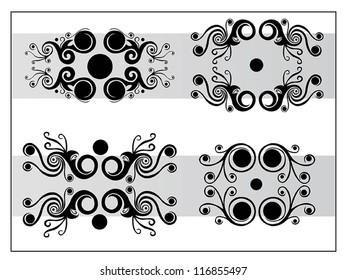 vector set: calligraphic design elements and page decoration - lots of useful elements to embellish your layout