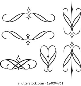 vector set: calligraphic design elements and page decoration