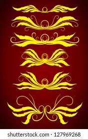 Vector set: calligraphic design elements and page decoration - lots of useful elements to embellish your layout. Borders for book design.