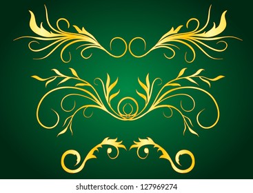 Vector set: calligraphic design elements and page decoration - lots of useful elements to embellish your layout. Borders for book design.