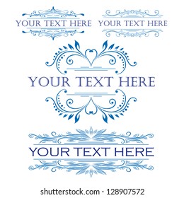 vector set: calligraphic design elements