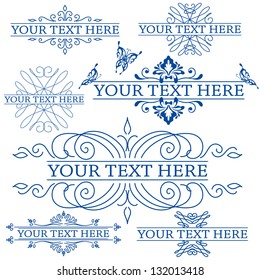 vector set: calligraphic design elements