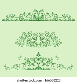 Vector set: calligraphic design elements and page decoration