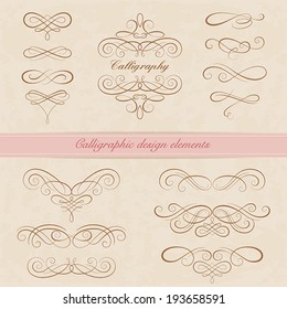 Vector Set: Calligraphic Design Elements