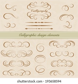 Vector Set: Calligraphic Design Elements