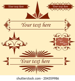 vector set: calligraphic design elements and page decoration - lots of useful elements to embellish your layout