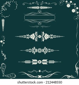 vector set: calligraphic design elements and page decoration - lots of useful elements to embellish your layout