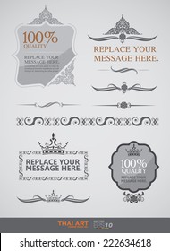 vector set: calligraphic design elements and page decoration - lots of useful elements to embellish your layout, thai art