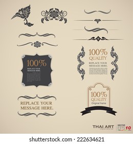 vector set: calligraphic design elements and page decoration - lots of useful elements to embellish your layout, thai art